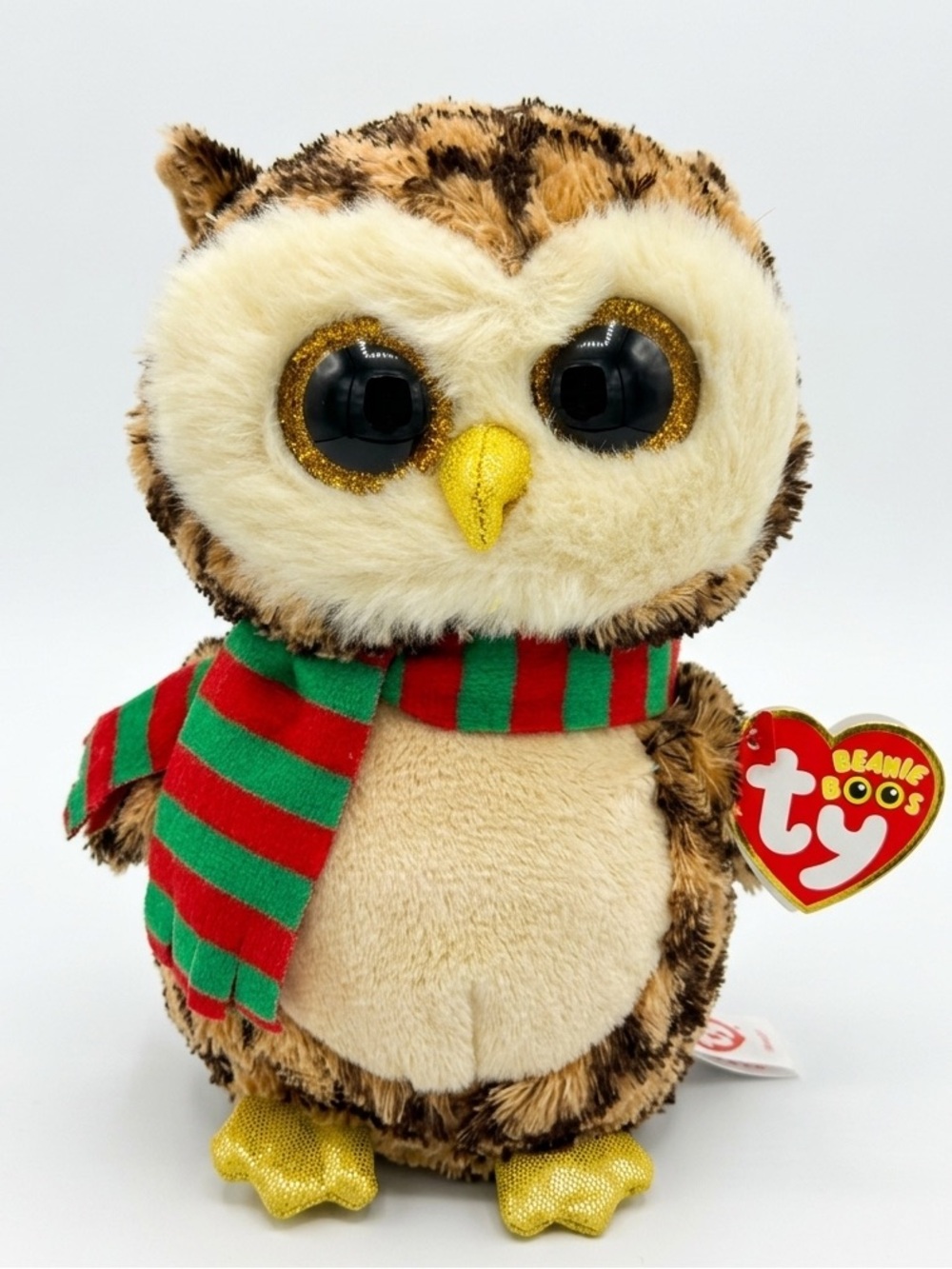 Ty Holiday Owl Beanie Boos Plush
